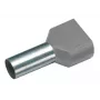 Cimco 187704 kaksoisjohdinpääteholkki 0,75 mm² osaeristetty harmaa (100 kpl)