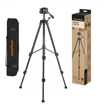 Laserliner FixPod 155 cm jalusta, suurin työkorkeus 155 cm, alumiini, musta 090.132E