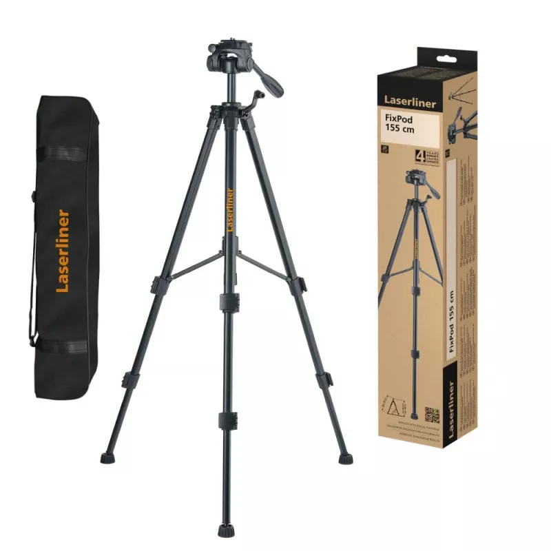 Laserliner FixPod 155 cm jalusta, suurin työkorkeus 155 cm, alumiini, musta 090.132E