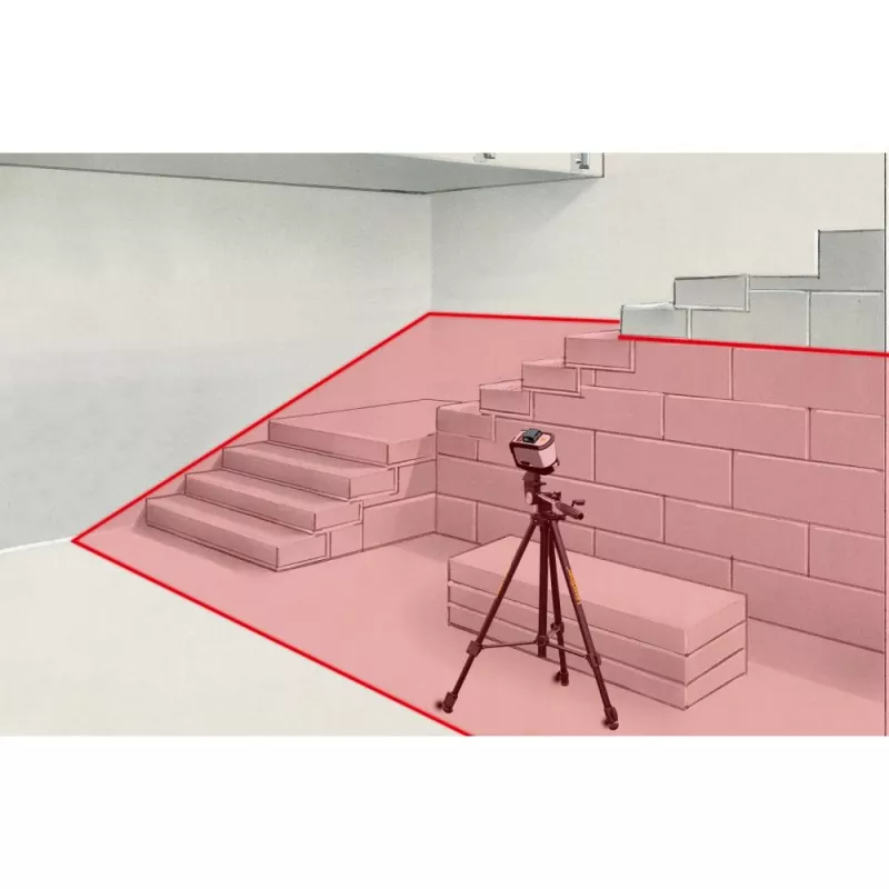 Laserliner FixPod 155 cm jalusta, suurin työkorkeus 155 cm, alumiini, musta 090.132E