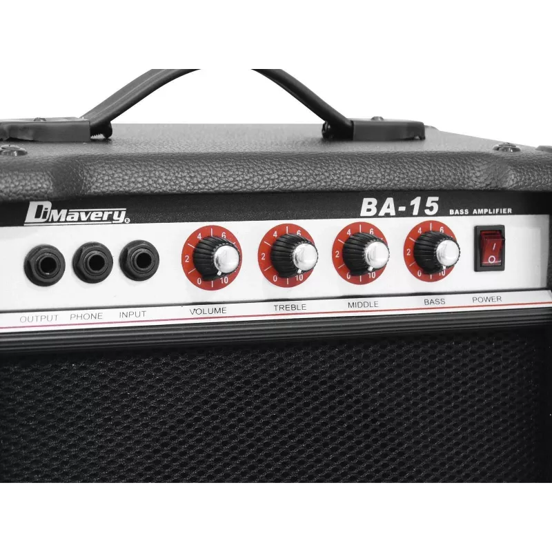 DIMAVERY BA-15 15W bassocombovahvistin musta 26363005
