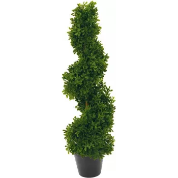 EUROPALMS spiraalipuu tekokasvi, 61 cm, vihreä, musta ruukku 82600009