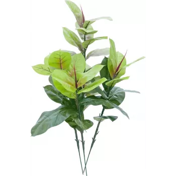 EUROPALMS tekokumipuu 100 cm, realistinen Ficus elastica, mustassa muoviruukussa 82508303