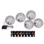EUROPALMS LED-lumipallo 8 cm, pinkki, 5 kpl:n pakkaus (83501238)