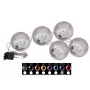EUROPALMS LED-lumipallo 8 cm, tummansininen, 5 kpl:n pakkaus 83501239