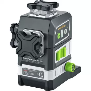 Laserliner PowerPlane-Laser 3G Multi-18V Green 3 x 360° laser-vaaituslaite (perusyksikkö) 036.380L