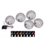 EUROPALMS LED-lumipallo 8 cm, syreeni, 5 kpl:n pakkaus 83501240
