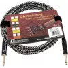 DIMAVERY instrumenttikaapeli 3 m musta/hopea nikkelöidyt TS-jakkiliittimet 26300051