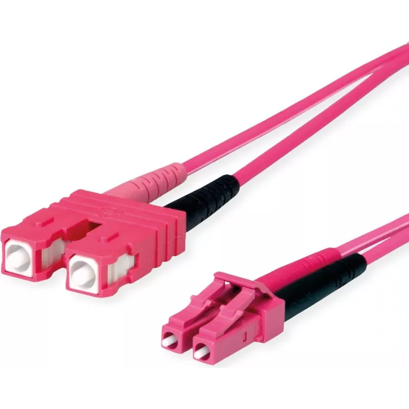 TELEGÄRTNER SC/LC duplex -adapterikaapeli OM4 2 m SC-D LC-D pistoke violetti kaapeli (L00891A0127)