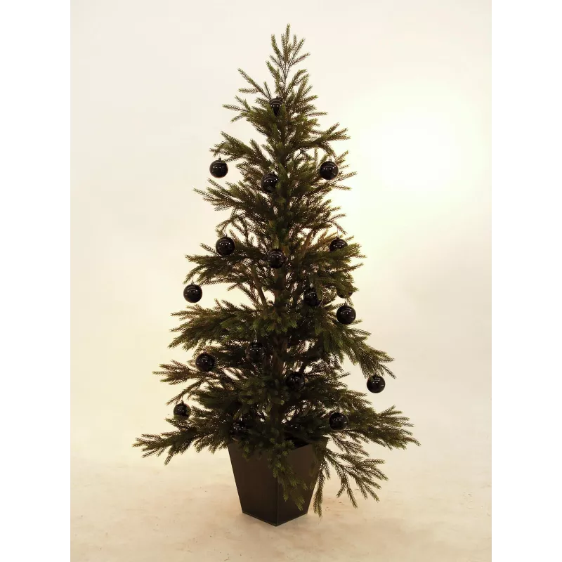 EUROPALMS koristepallo 7 cm, musta, 6 kpl:n pakkaus (83501253)