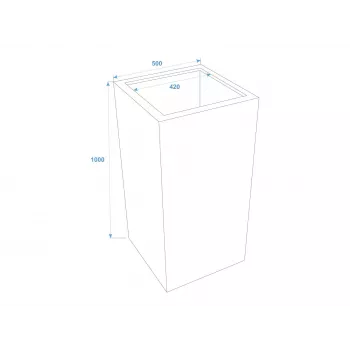 EUROPALMS Leichtsinn Box-100 punainen kiiltävä koristeellinen rekvisiittakuutio 83011853