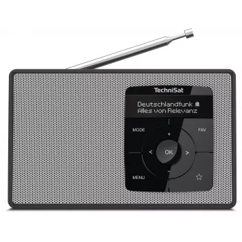 TechniSat DIGITRADIO 2 DAB+ UKW Bluetooth radiokello musta/valkoinen 0002/3910
