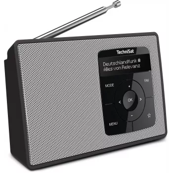 TechniSat DIGITRADIO 2 DAB+ UKW Bluetooth radiokello musta/valkoinen 0002/3910