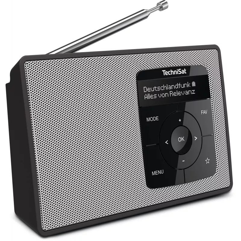 TechniSat DIGITRADIO 2 DAB+ UKW Bluetooth radiokello musta/valkoinen 0002/3910