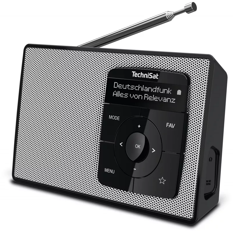 TechniSat DIGITRADIO 2 DAB+ UKW Bluetooth radiokello musta/valkoinen 0002/3910