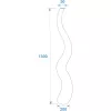 EUROPALMS design-maljakko WAVE-125, valkoinen 83011905