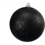 EUROPALMS koristepallosarja 10 cm, musta, glitter, 4 kpl 83501268