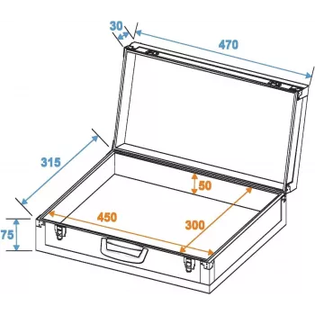 DIMAVERY Effector-Case Large pedalboard-lentokotelo 26380060