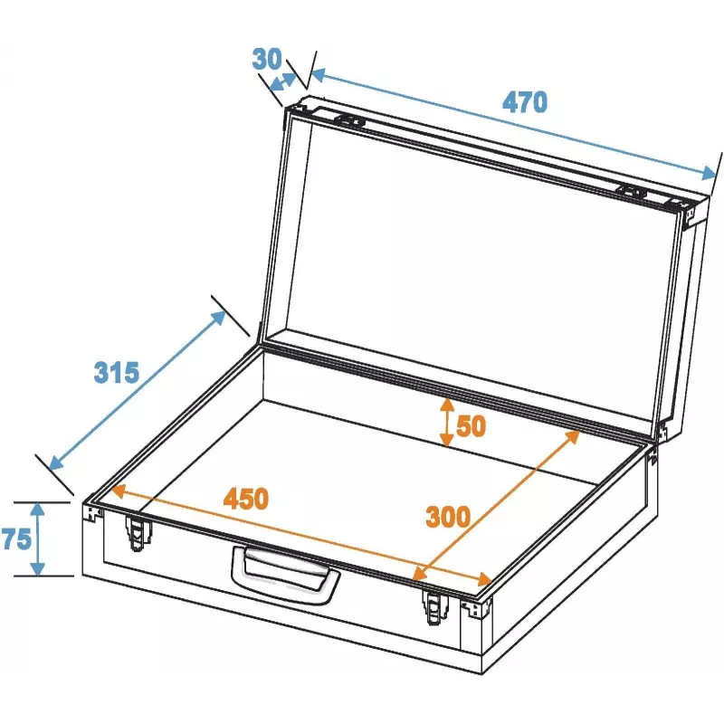 DIMAVERY Effector-Case Large pedalboard-lentokotelo 26380060