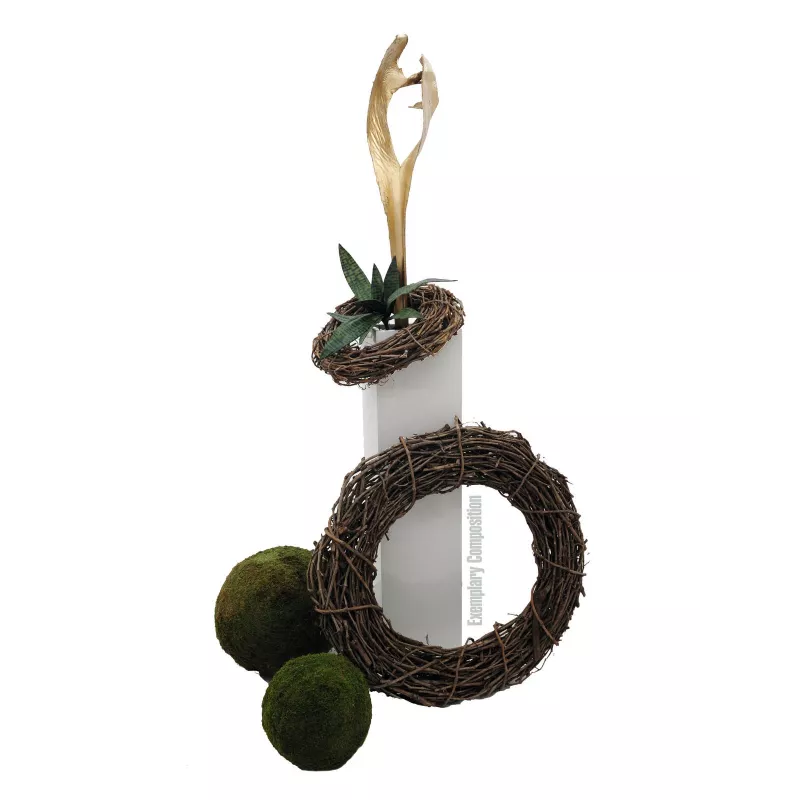 EUROPALMS kuivattu palmulehden pää, kulta, 60 cm 83502362