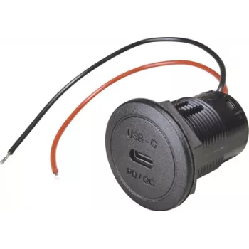 ProCar Power USB-C -asennuspistorasia PD/QC 50W 12/24V DC, ilman LEDiä 67351990