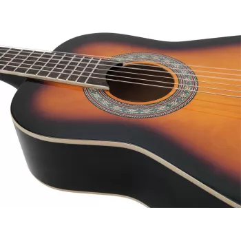 Dimavery AC-303 klassinen kitara 1/2 Sunburst 535 mm mensuuri 6-kielinen