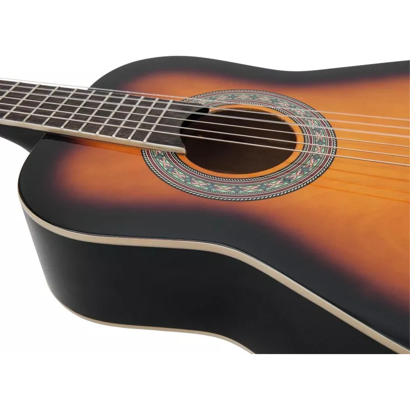 Dimavery AC-303 klassinen kitara 1/2 Sunburst 535 mm mensuuri 6-kielinen