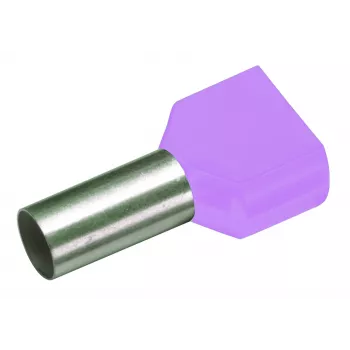 Cimco 187715 kaksoisjohdinpääteholkki 0,25 mm² osittain eristetty violetti (100 kpl)
