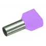 Cimco 187715 kaksoisjohdinpääteholkki 0,25 mm² osittain eristetty violetti (100 kpl)