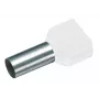 Cimco 187717 kaksoisjohdinpääteholkki 0,5 mm² osittain eristetty valkoinen 100 kpl