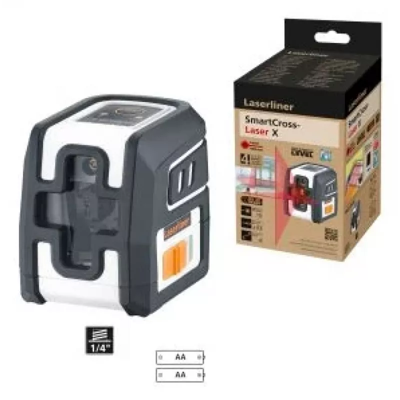 Laserliner SmartCross-Laser X ristilinjalaser itsetasautuva kantama enintään 10 m (036.735E)