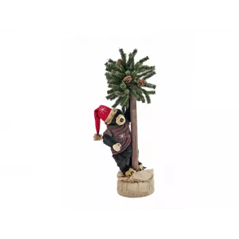 EUROPALMS joulukarhu joulukuusella, 105 cm 83314804