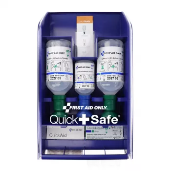 First Aid Only Quick+ Safe DIN EN 15154-4 ensiapulaukku, sininen, seinäkiinnitys, ABS-muovi, DIN 13157 sisältö P-44026 00
