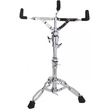 Dimavery SDS-502 pikkurumputeline, kaksinkertaisesti tuetut jalat, kromi, korkeus 470-650 mm, sopii 10-14 tuuman pikkurummuille 26032100