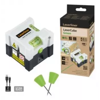 Laserliner LaserCube vihreä viivalaser, 10 m kantama 081.109E