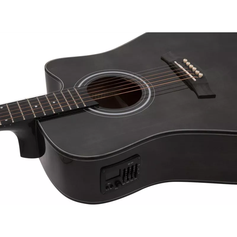 Dimavery STW-90 Dreadnought-akustiskitara, Vintage Black 26245082