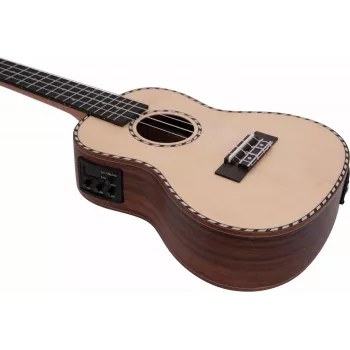 DIMAVERY UK-800 konserttiukulele, massiivinen kuusikansi 26255857
