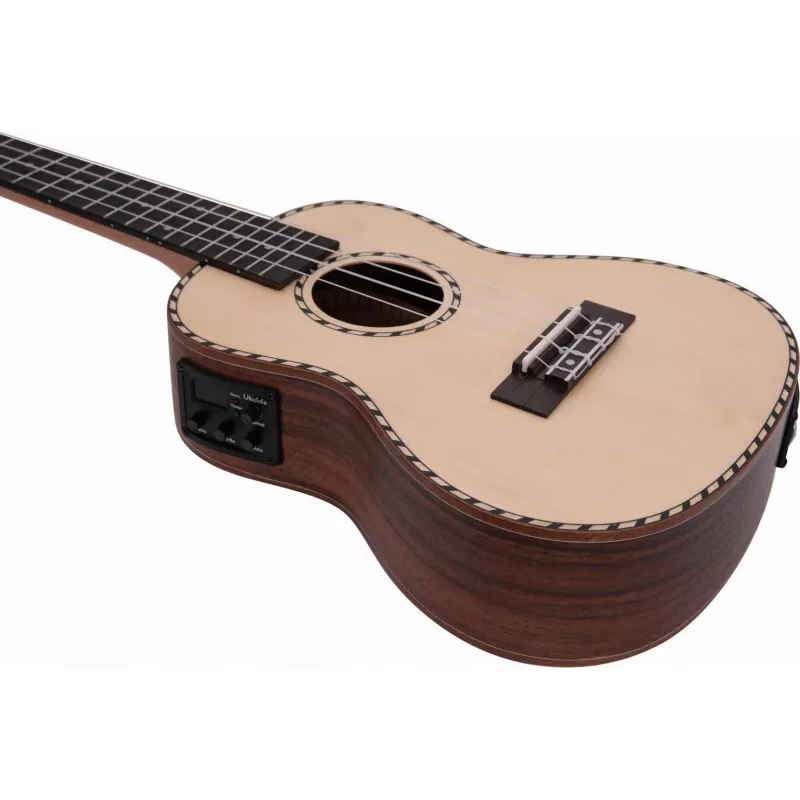 DIMAVERY UK-800 konserttiukulele, massiivinen kuusikansi 26255857