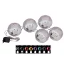 EUROPALMS LED lumipallo 8 cm, musta, 5 kpl:n pakkaus (83501236)