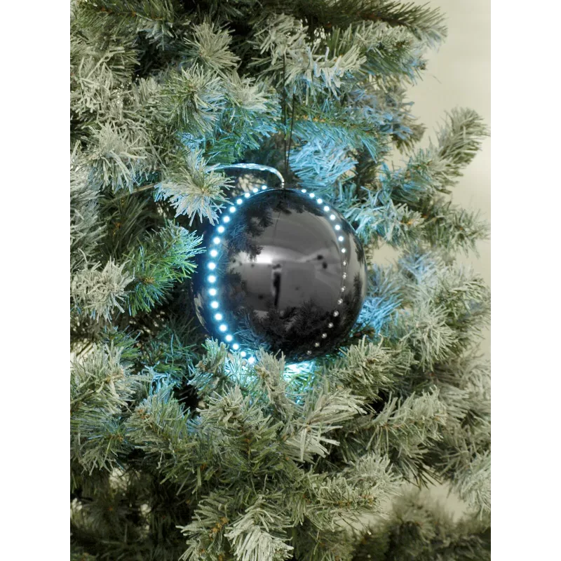 EUROPALMS LED lumipallo 8 cm, musta, 5 kpl:n pakkaus (83501236)