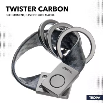 TROIKA TWISTER CARBON avaimenperä (KRG649/CB)