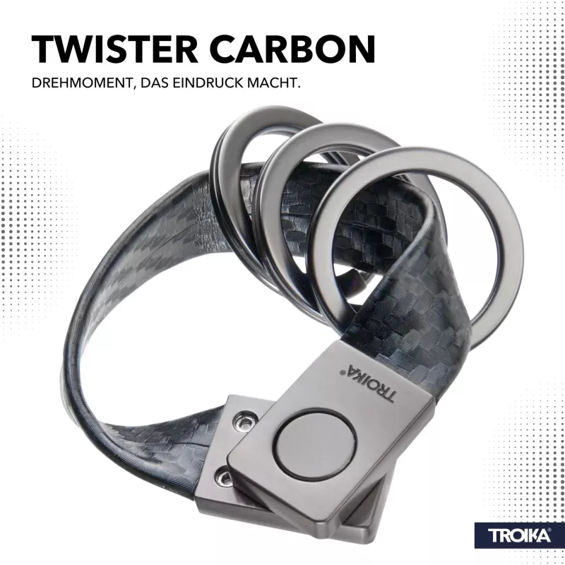 TROIKA TWISTER CARBON avaimenperä (KRG649/CB)