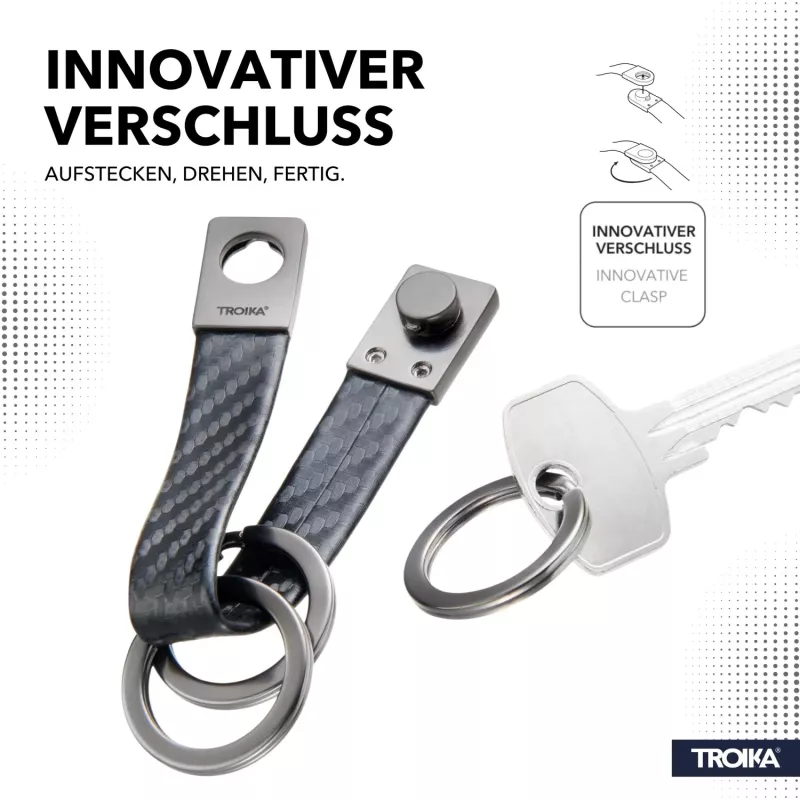 TROIKA TWISTER CARBON avaimenperä (KRG649/CB)