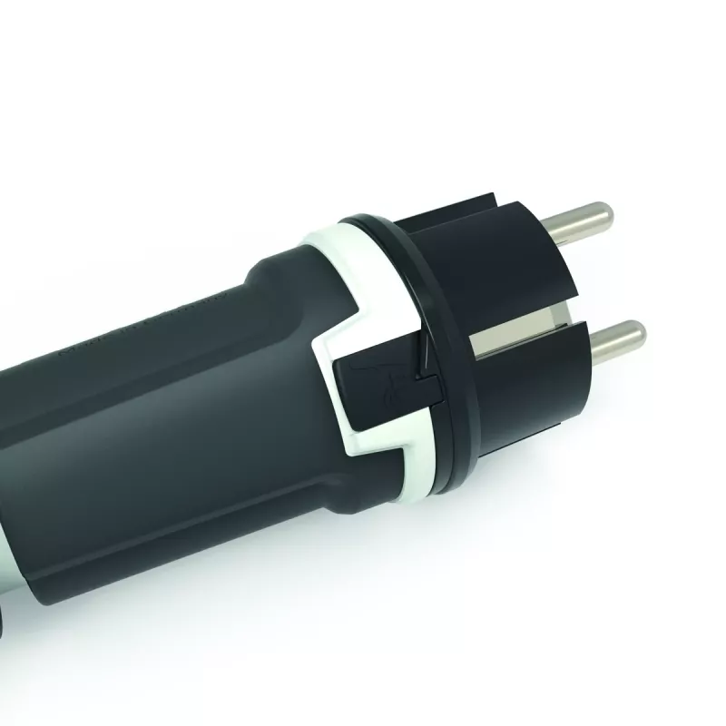 BALS 7371-1 Schuko-pistoke 16A 3p 250V IP54 musta kumi