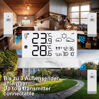 Techno Line WS6782 langaton lämpömittari 3-kanavaisella anturituella