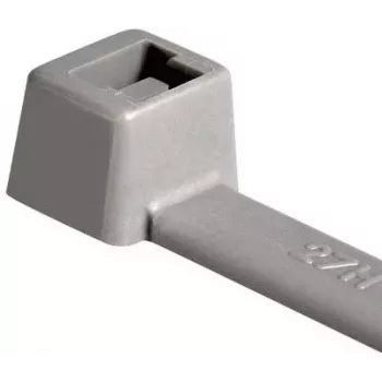 HellermannTyton 116-01818 harmaa polyamidinippuside, 100 mm x 2,5 mm, 22 mm nippu, 100 kpl:n pakkaus