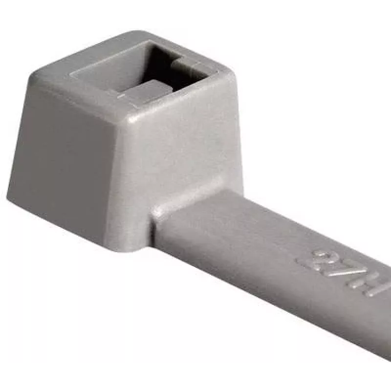 HellermannTyton 116-01818 harmaa polyamidinippuside, 100 mm x 2,5 mm, 22 mm nippu, 100 kpl:n pakkaus