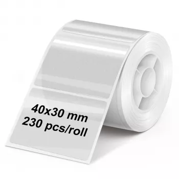 Olympia läpinäkyvä tarrarulla 40 mm x 30 mm, 230 tarraa (6322)