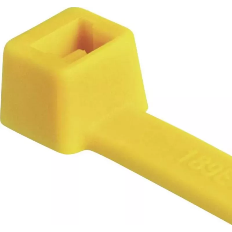 HellermannTyton T80R-N66-YE-C1 vakiokaapelinippuside, 210 x 4,6 mm, keltainen, 100 kpl 116-08014