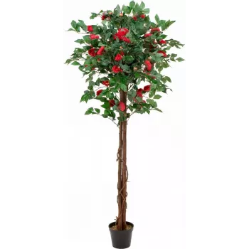 EUROPALMS kameliapensas punainen ruukussa, tekokasvi, 180cm 82507226